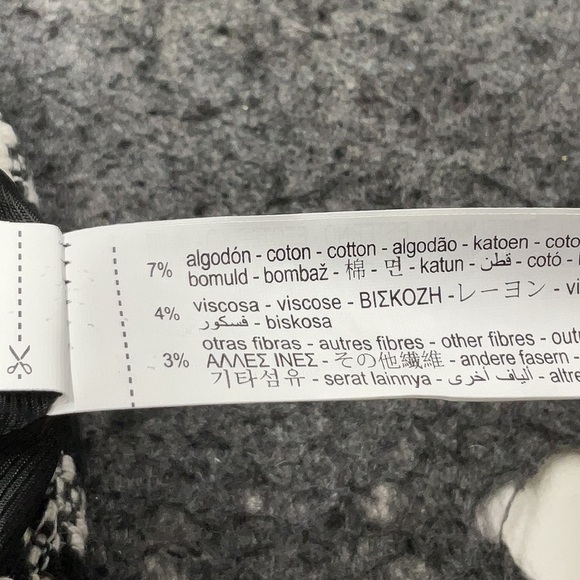 NWT Zara Houndstooth Tweed Wool Blend Blazer Jacket M Jewel Button Fall Workwear - Picture 4 of 9